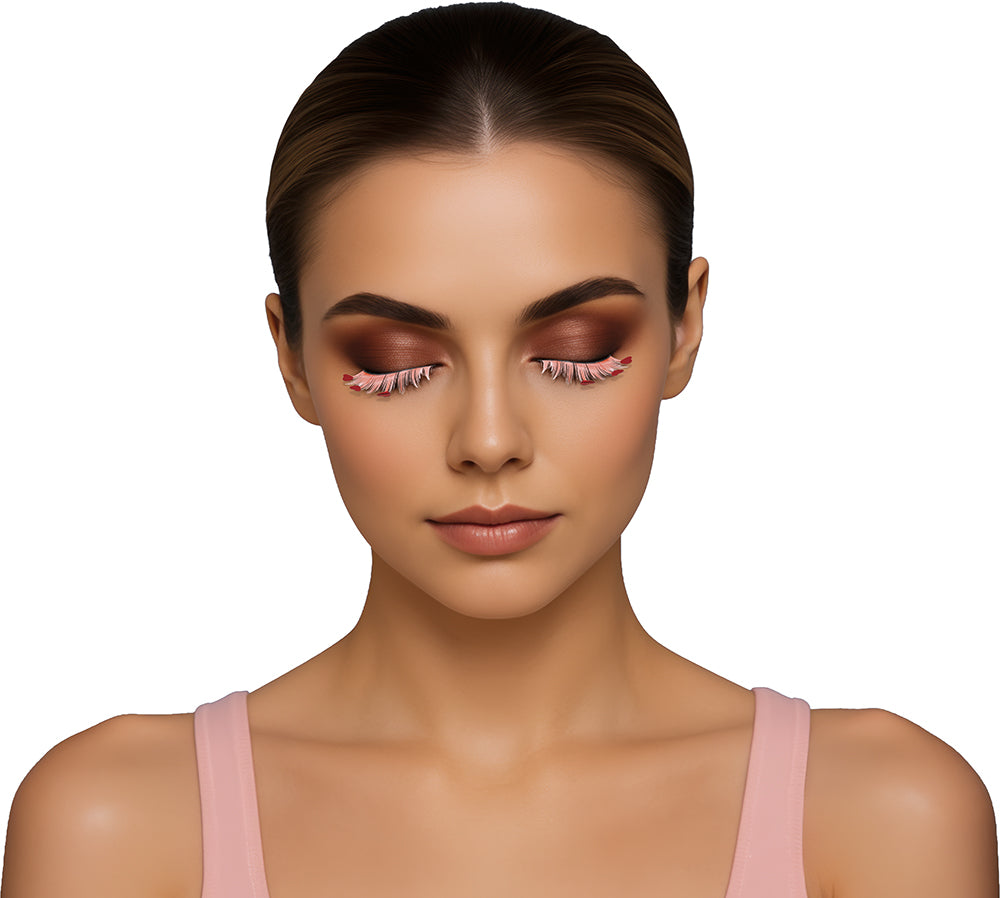 GP15091 – Party Wimpern für Erwachsene mit Motiv – Farbe: Rot