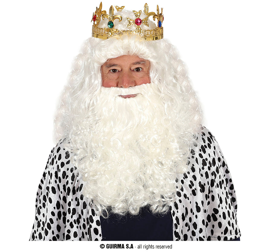 Weihnachtsmann Perücke mit Bart für Herren