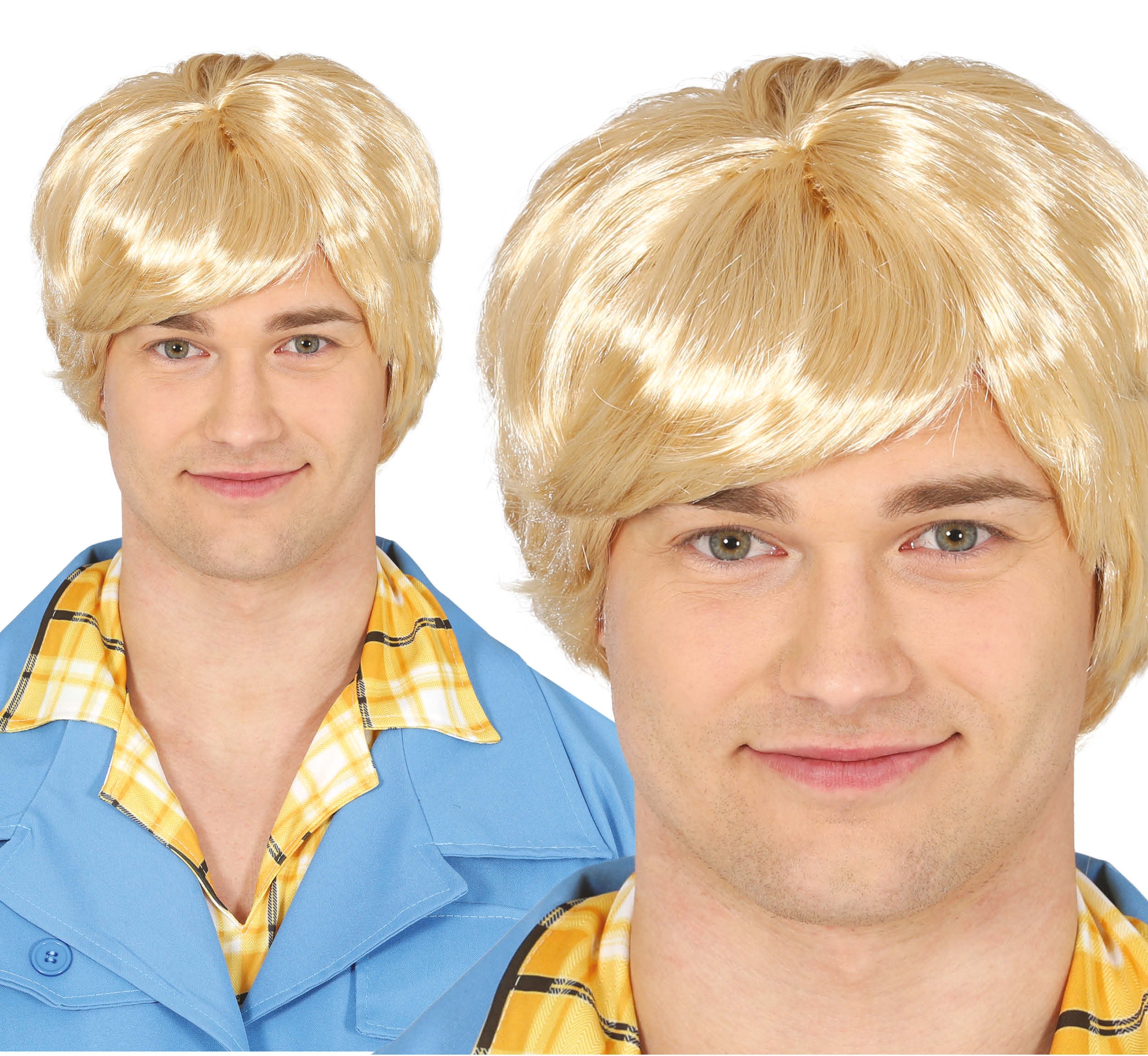 GP4887 – 70s Retro Karneval Perücke Blond – Farbe: Gelb