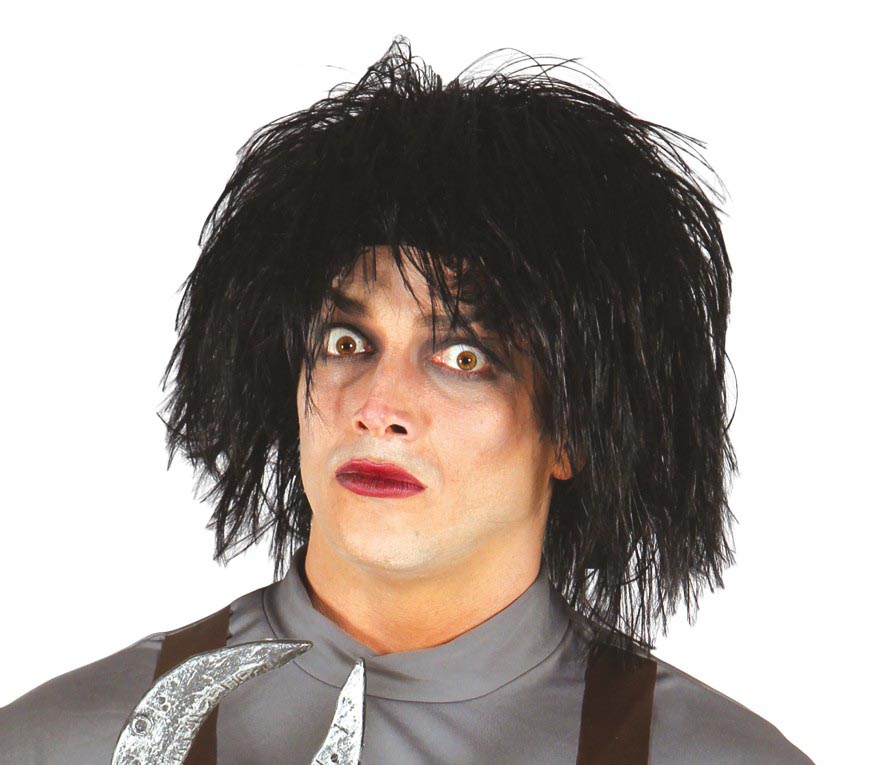 Gothic Perücke für Herren schwarz zerzaust