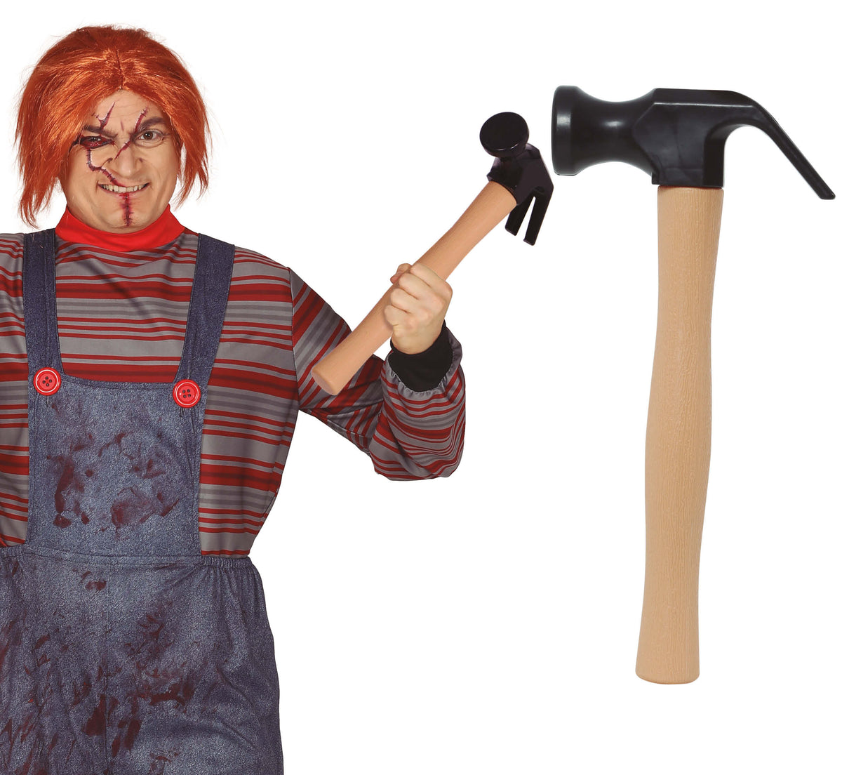 GP18183 – Hammer für Erwachsene 40 cm Handwerker – Farbe: Braun