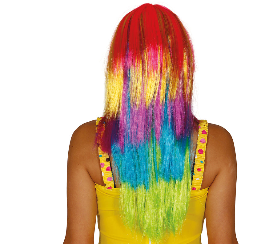 GP4981 – Regenbogen Clown Karneval Haarpracht – Farbe: Mehrfarbig, Ansicht 2