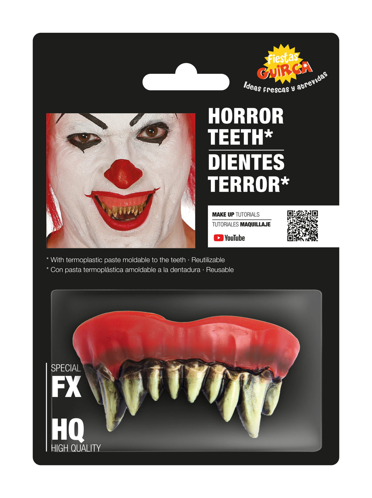 GP2177 – Monster Zähne für Erwachsene Horrorgebiss – Farbe: Weiß