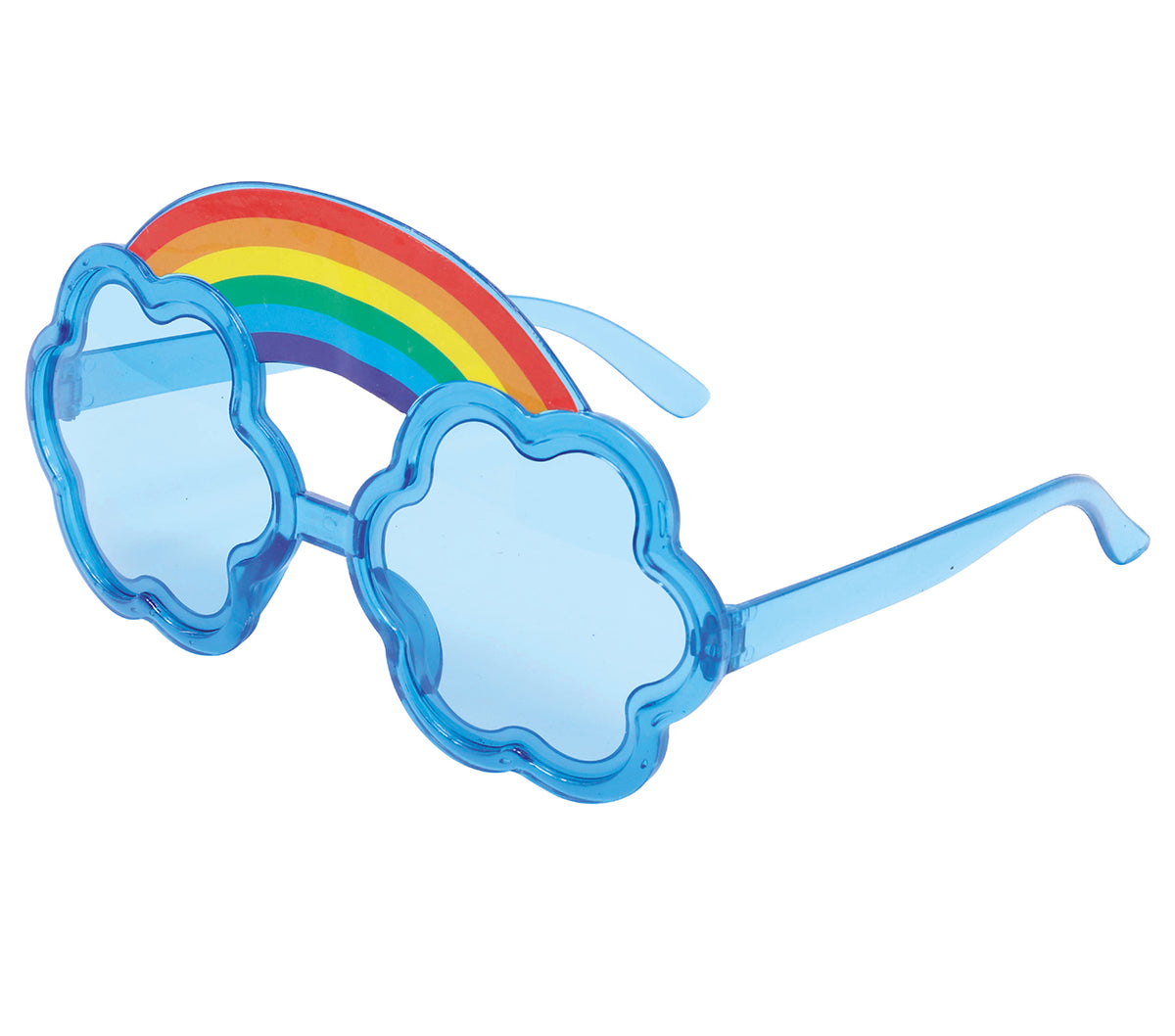 GP18856 – Regenbogen Brille für Erwachsene mit Wolken – Farbe: Mehrfarbig