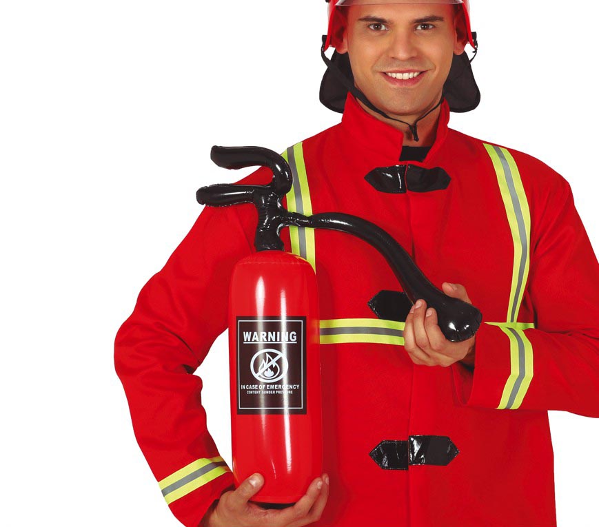 GP18423 – Aufblasbarer Feuerlöscher Feuerwehr Requisite – Farbe: Rot