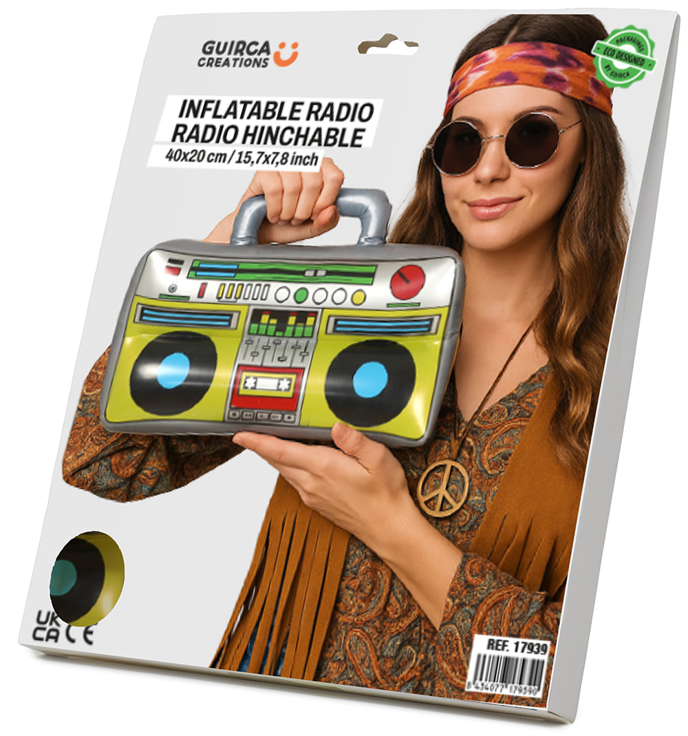 GP17939 – Aufblasbares Radio 40 x 20 cm – Farbe: Metallic