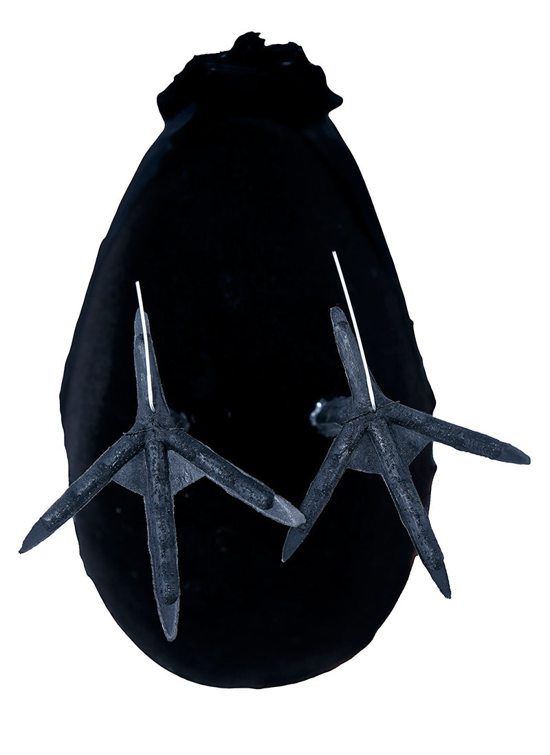 GP26292 – Rabe schwarz 21 cm mit Federn Halloween – Farbe: Schwarz