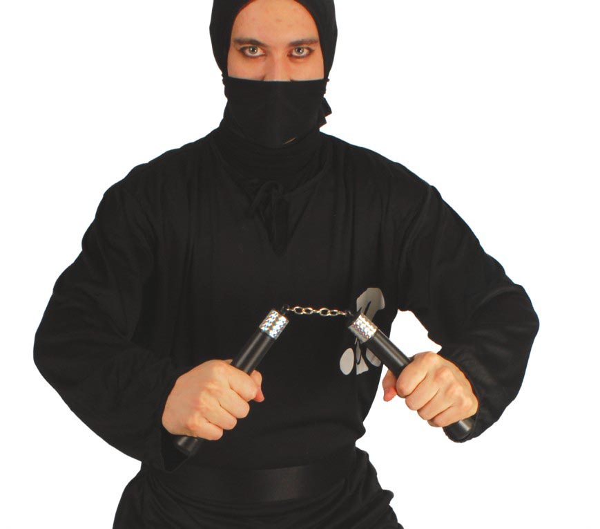 GP16684 – Ninja Nunchaku für Erwachsene 18 cm – Farbe: Schwarz