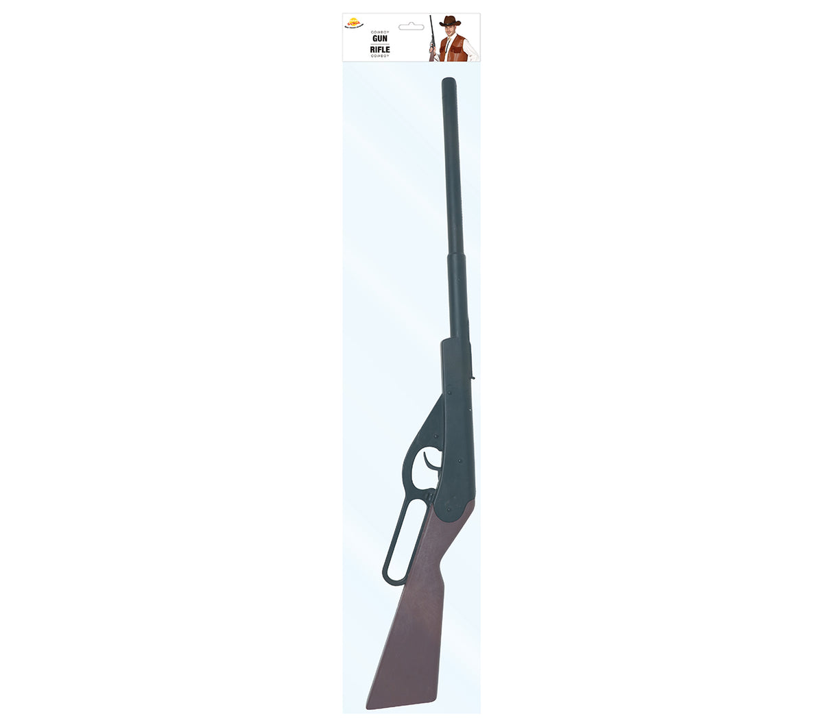 GP16987 – Cowboy Gewehr für Erwachsene 65 cm Attrappe – Farbe: Schwarz