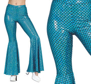 Meerjungfrau Hose für Damen blau mit Schuppen, Bild 4