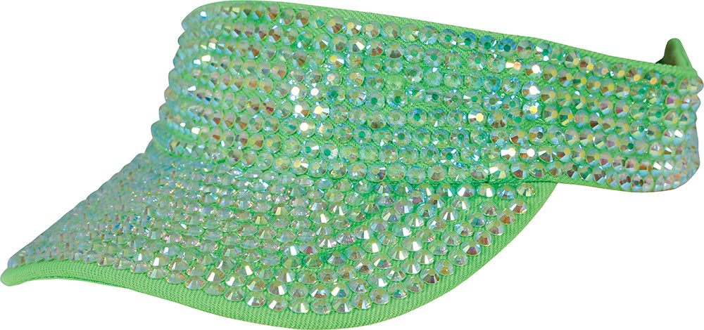 GP13827 – Strass Visor für Erwachsene 80er Jahre – Farbe: Grün