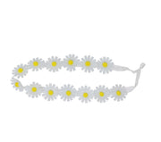 Hippie Blumen Haarband für Damen weiß, Bild 3