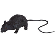 Latex Ratte 15 cm schwarz Halloween, Bild 1