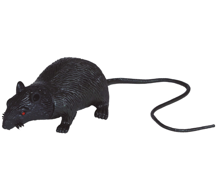 Latex Ratte 15 cm schwarz Halloween