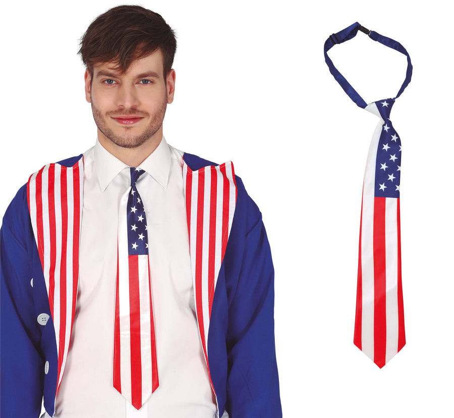USA Krawatte für Herren Amerika Flagge