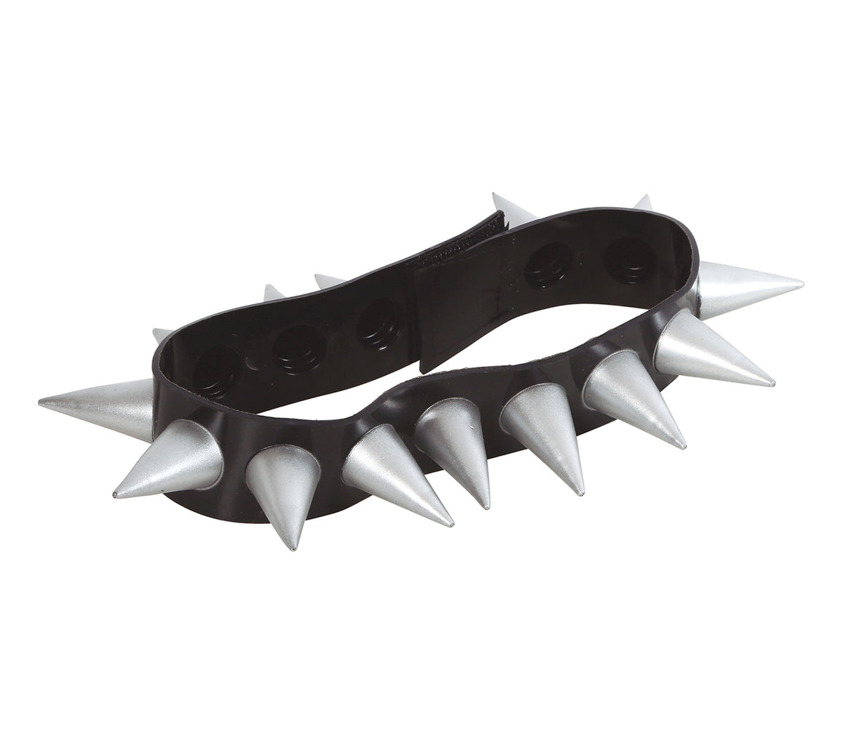 GP16532 – Punk Nieten Halskette für Erwachsene mit Spikes – Farbe: Schwarz