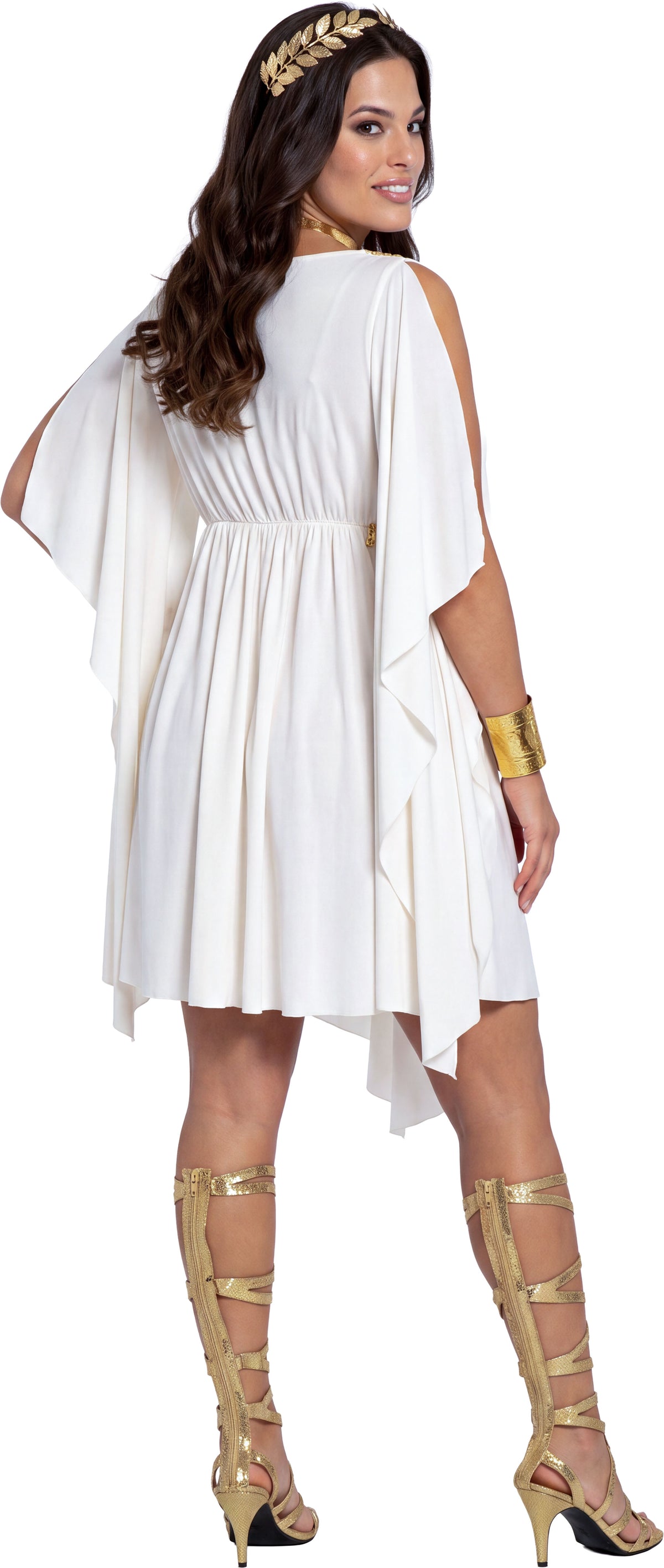 GP79216 – Griechin Kostüm für Damen mit Schal beige – Größe: 44 - 46 (XL) – Farbe: Beige