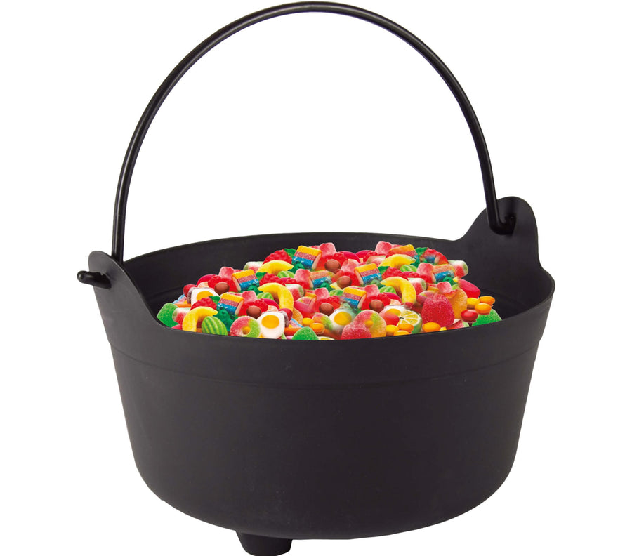 Hexenkessel 24 cm schwarz mit Henkel