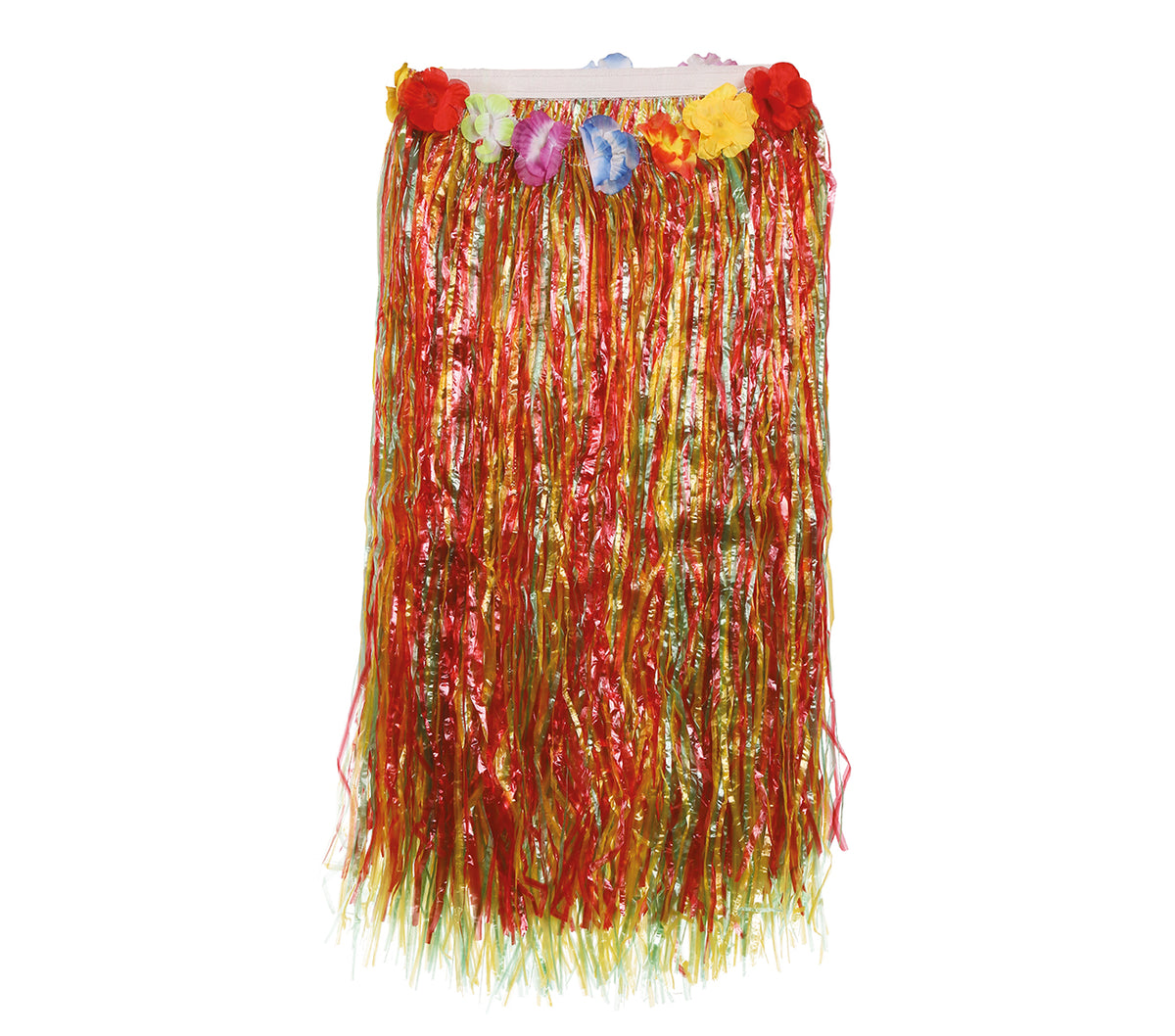 GP17637 – Langer Hawaii Rock für Damen 75 cm mit Blumen – Farbe: Mehrfarbig