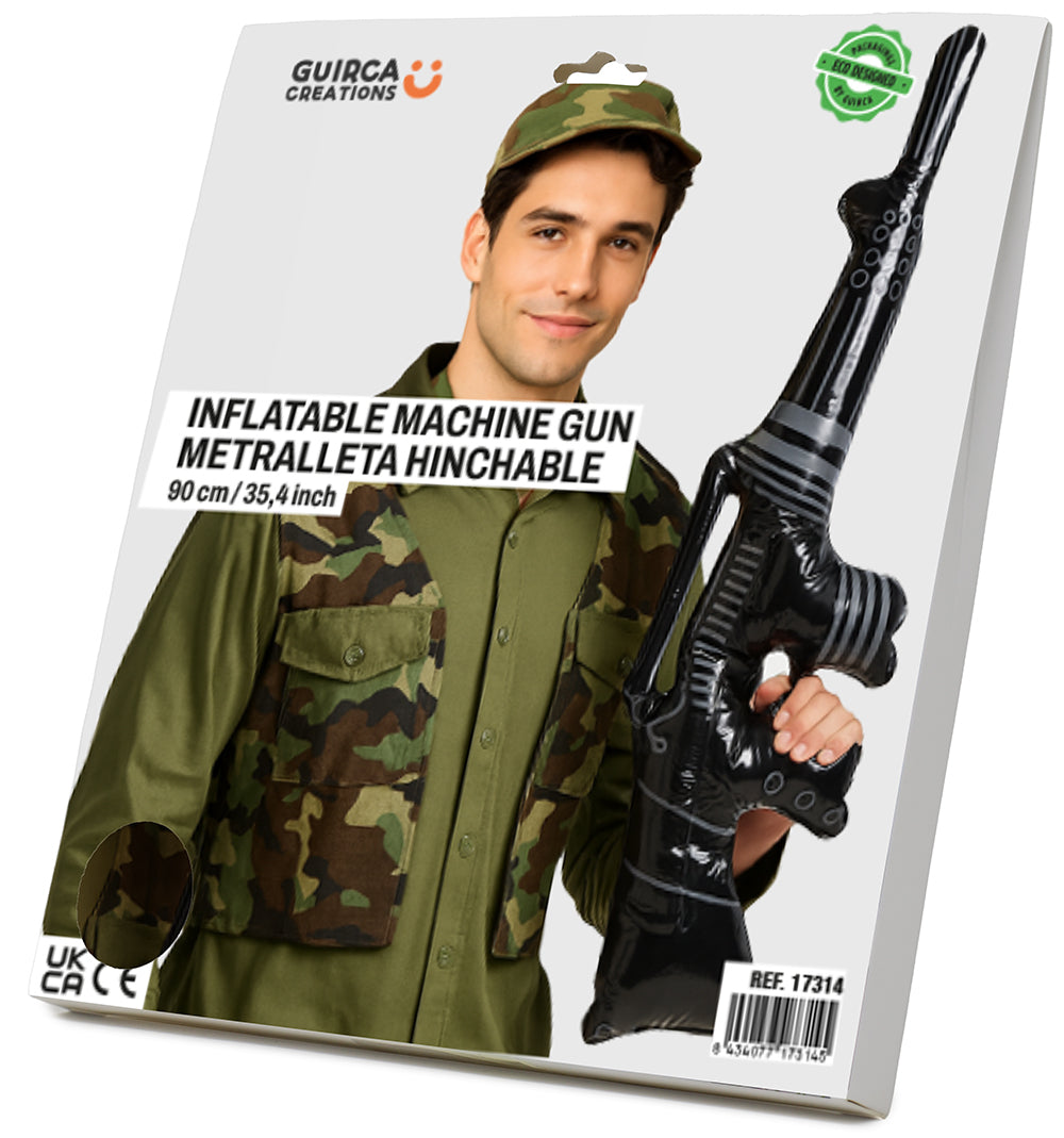 GP17314 – Aufblasbares Maschinengewehr für Erwachsene 90 cm – Farbe: Schwarz