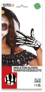 Skelett Handschuhe für Kinder schwarz weiß, Bild 4