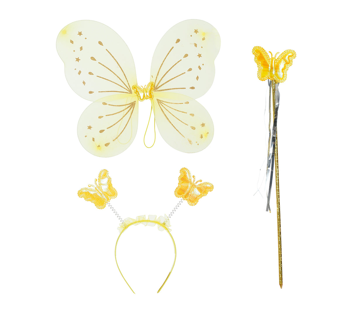 GP18773 – Feen Set für Kinder 48 x 40 cm gelb – Farbe: Gelb