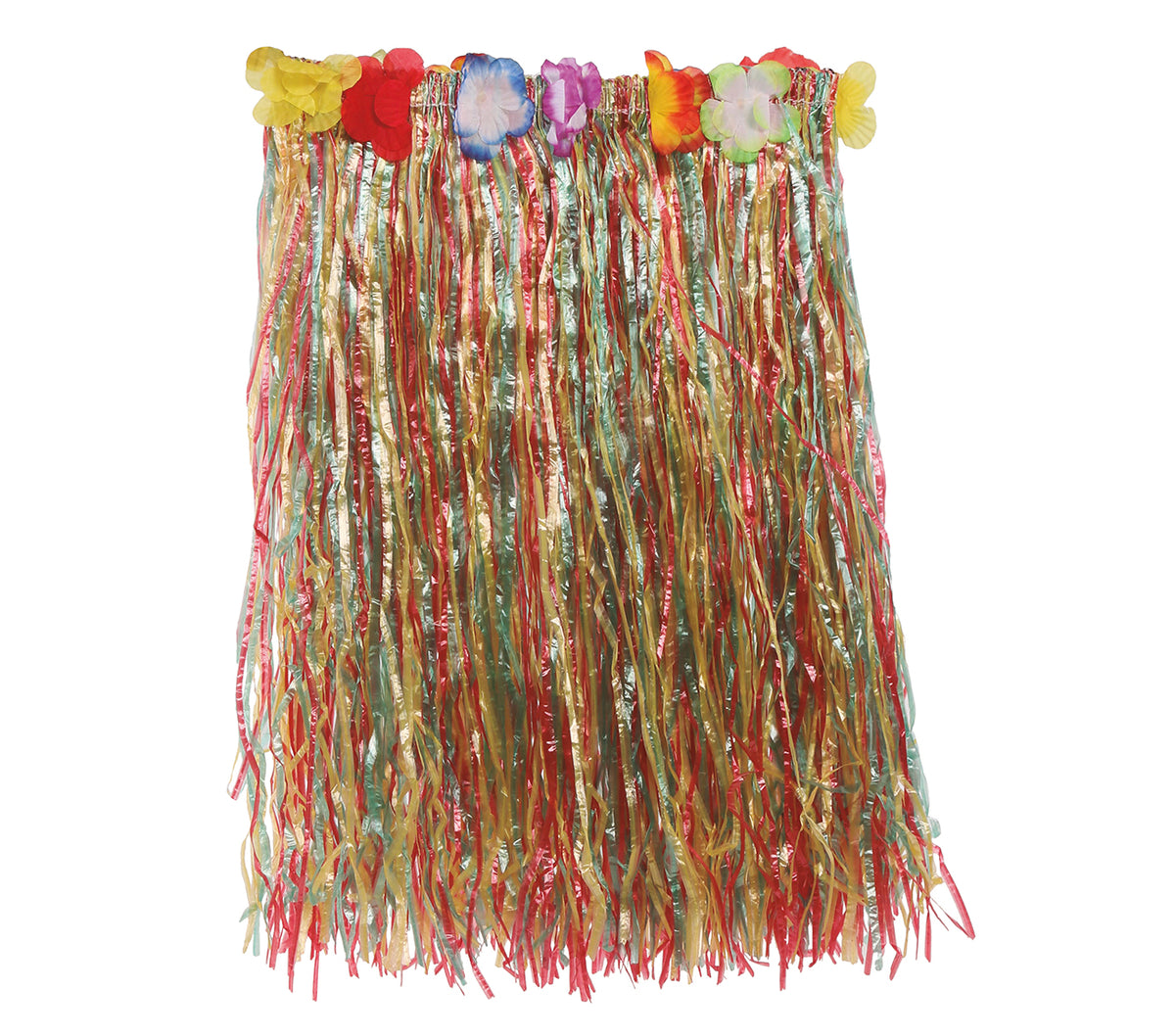 GP17630 – Hawaii Rock für Damen 50 bis 55 cm mit Blumen – Farbe: Mehrfarbig