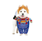 Horrorpuppe Kostüm für Hunde mit Perücke, Bild 1