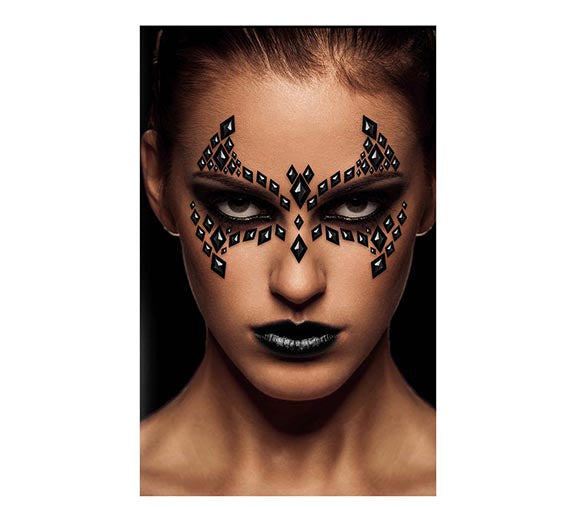 GP15834 – Fledermaus Gesichtsschmuck für Damen 13 x 15 cm – Farbe: Schwarz, Ansicht 2
