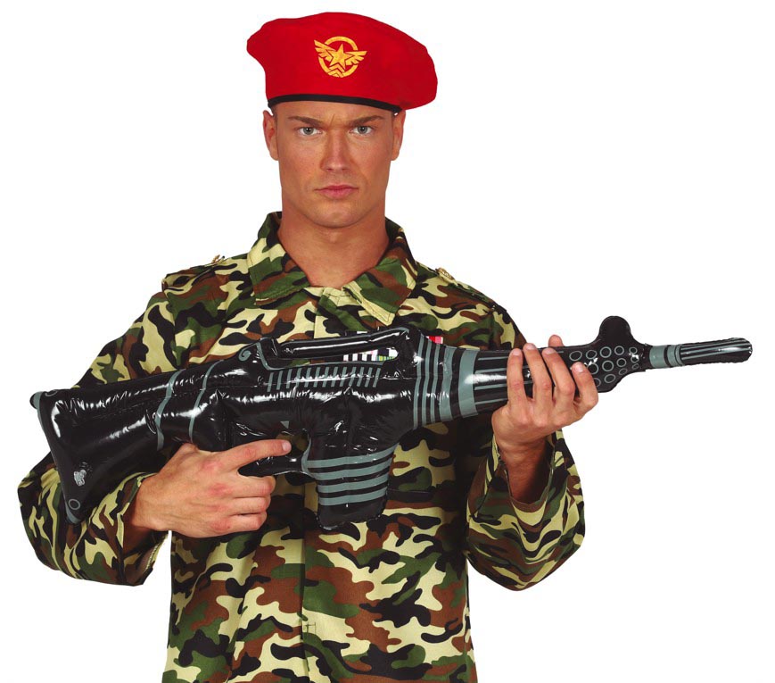 GP17314 – Aufblasbares Maschinengewehr für Erwachsene 90 cm – Farbe: Schwarz