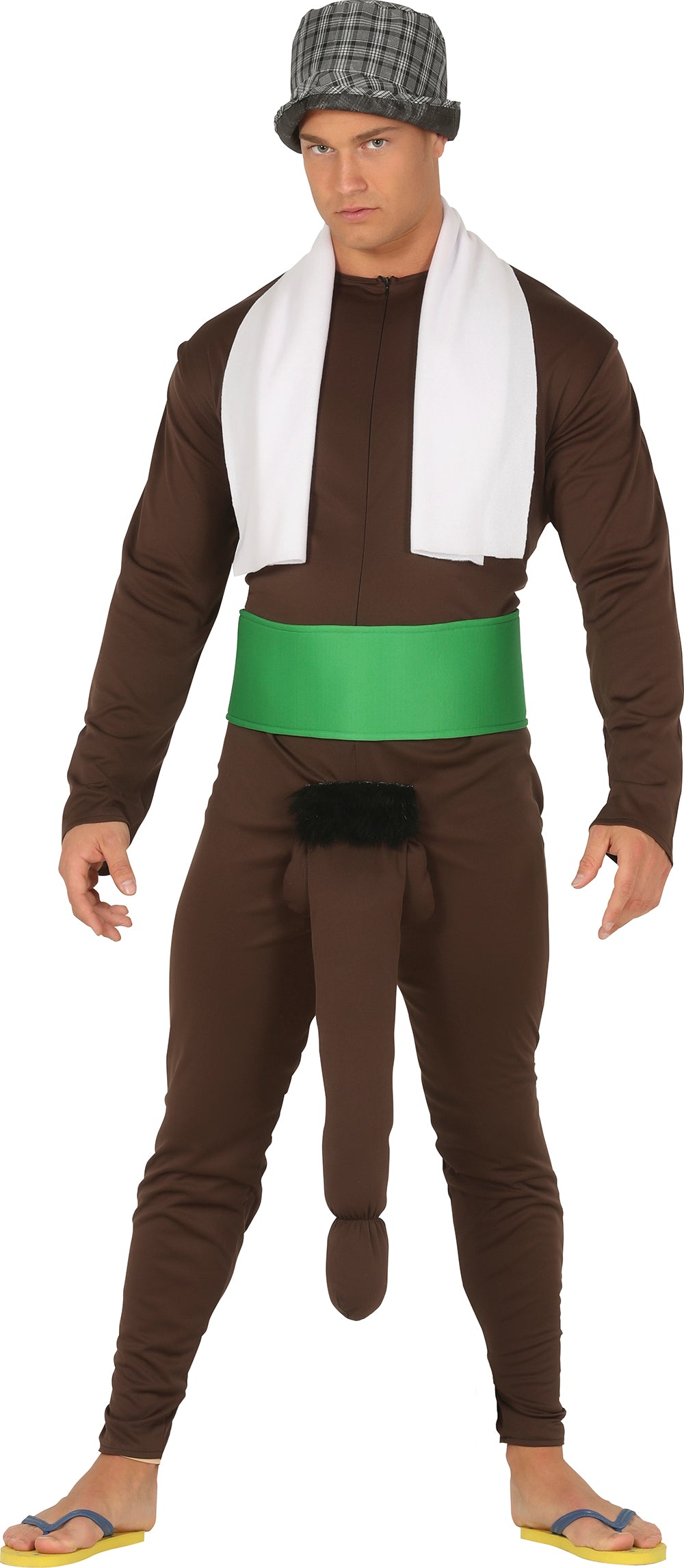 GP88588 – Penis Kostüm für Herren braun mit Hut – Größe: 54 - 56 (XL) – Farbe: Braun