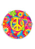 GP62013 – Hawaii Fest Tamburin Peace Zeichen – Farbe: Mehrfarbig