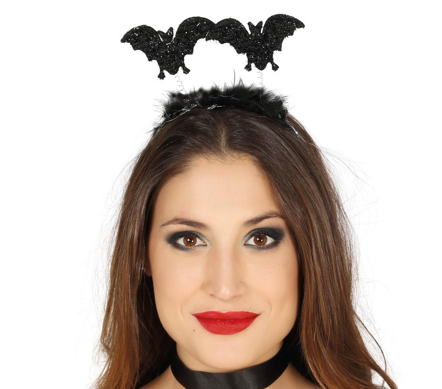 Fledermaus Haarreif für Erwachsene schwarz