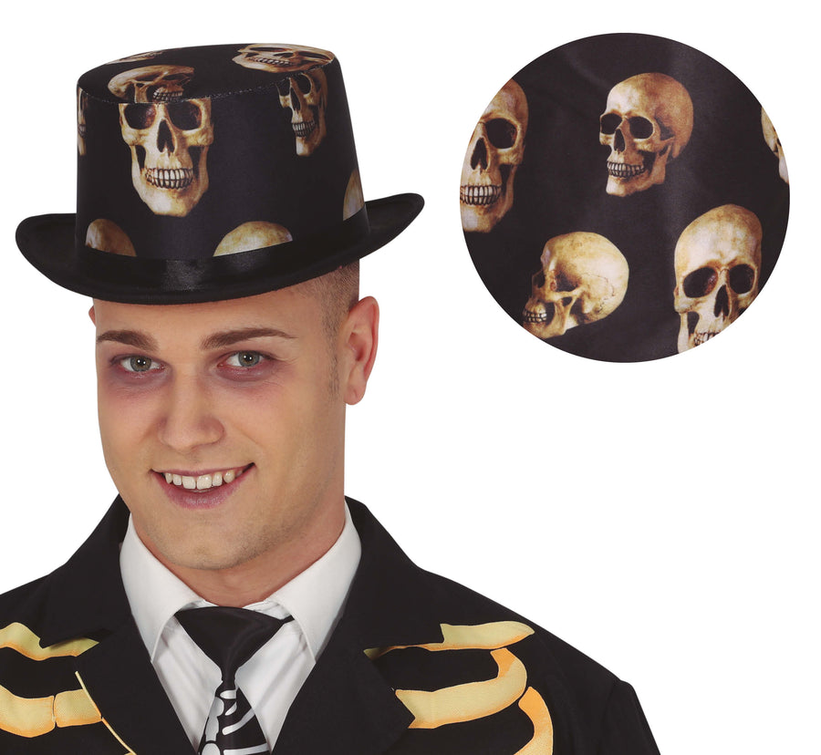 Totenkopf Zylinder für Erwachsene