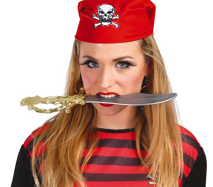 GP16685 – Piratendolch für Erwachsene 32 cm – Farbe: Silber, Ansicht 2