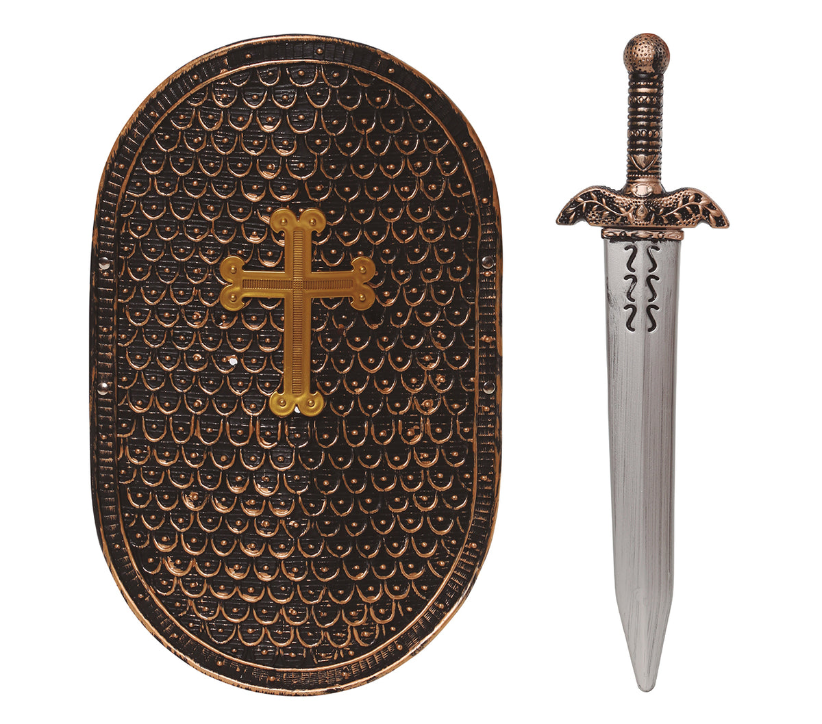GP18711 – Ritter Set für Kinder Schild 41 cm Schwert 48 cm – Farbe: Gold