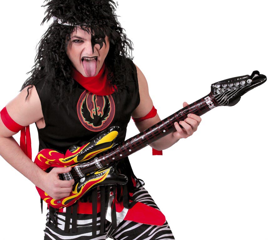 GP16050 – Aufblasbare Gitarre für Erwachsene 102 cm – Farbe: Schwarz, Ansicht 2