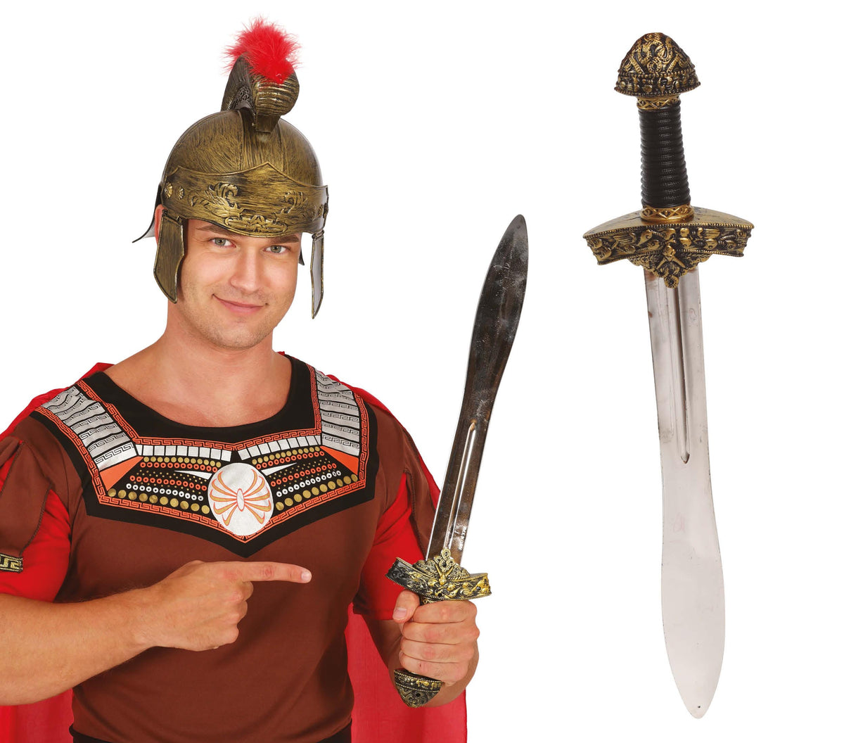 GP18595 – Römer Schwert für Erwachsene 56 cm Gladiator – Farbe: Silber