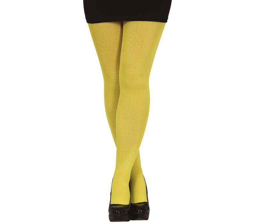 GP16979 – Strumpfhose für Damen einfarbig Kostüm – Farbe: Gelb