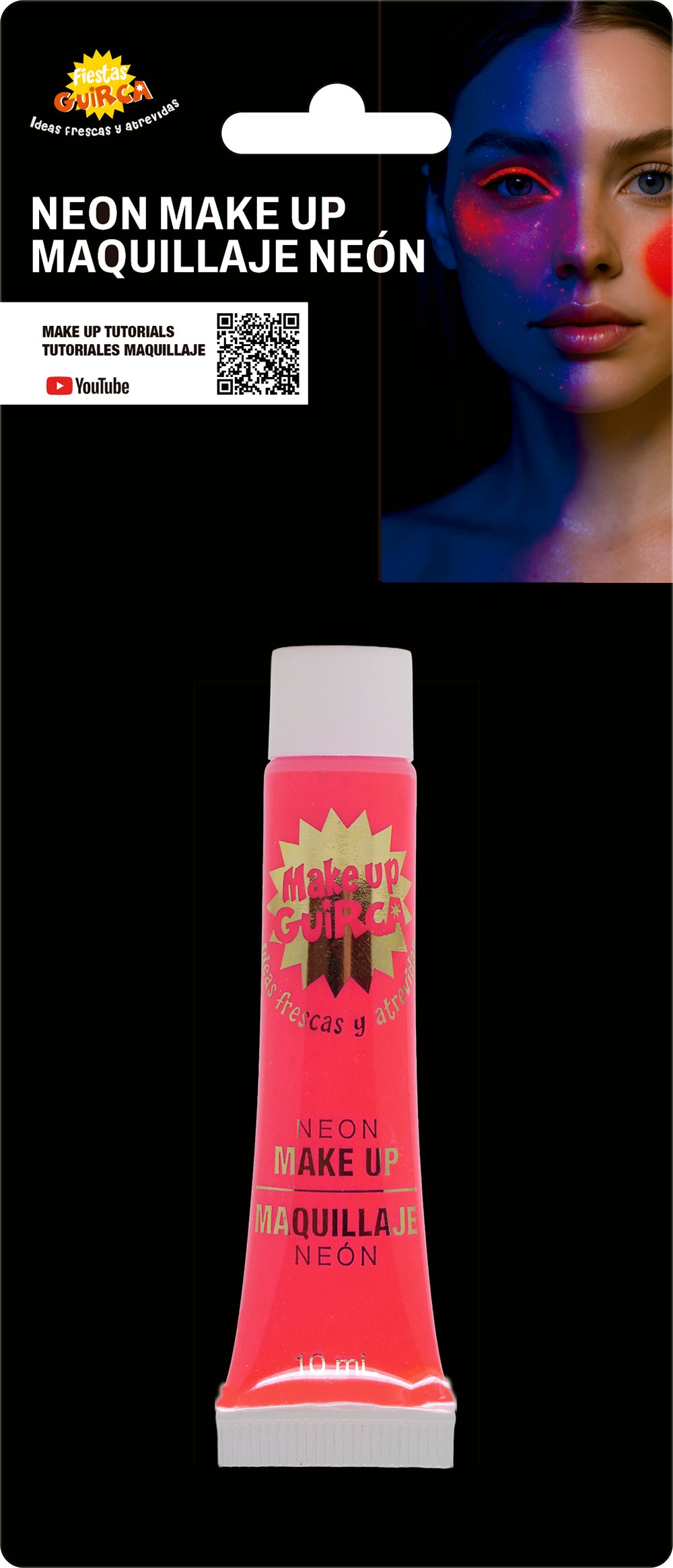 GP15658 – Neon Schminke 10 ml UV Schwarzlicht – Farbe: Rot