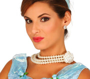 Perlenkette für Damen mit Rose, Bild 2