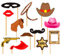 Cowboy Fotorequisiten 12 teilig 18 cm