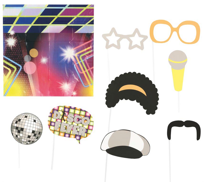 GP7212 – Party Dekoration 70s Disco Fotobox – Farbe: Mehrfarbig