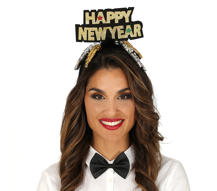 Silvester Haarreif für Damen Happy New Year