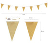 GP7263 – Party Stimmung Rosen Gold Wimpel Girlande – Farbe: Gold