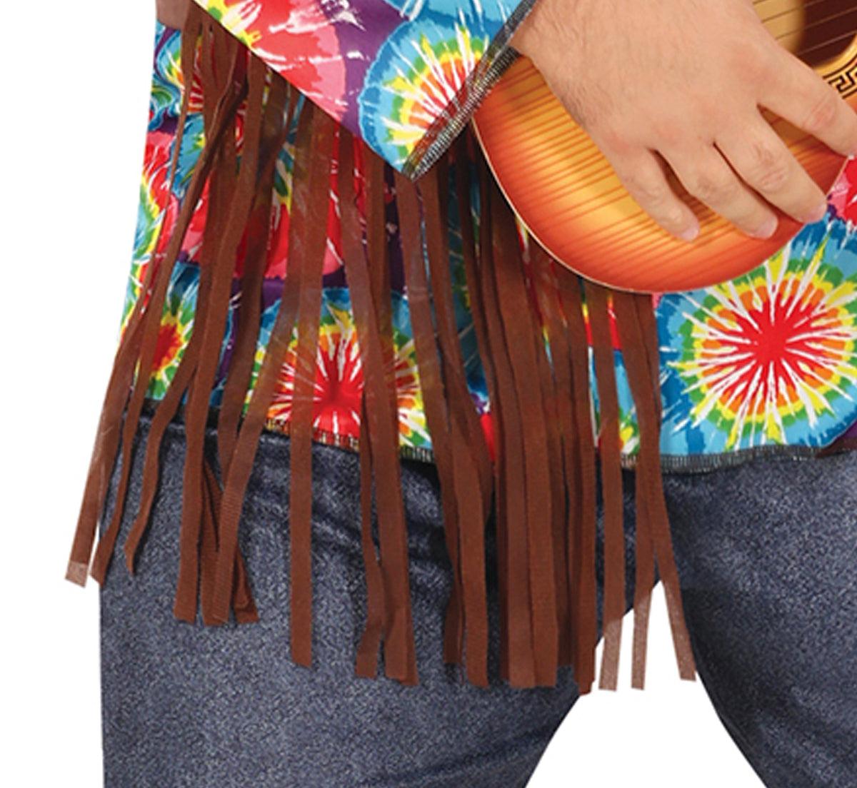 GP86605 – Hippie Kostüm für Herren mit Fransenweste – Größe: 56 - 58 (XXL) – Farbe: Braun