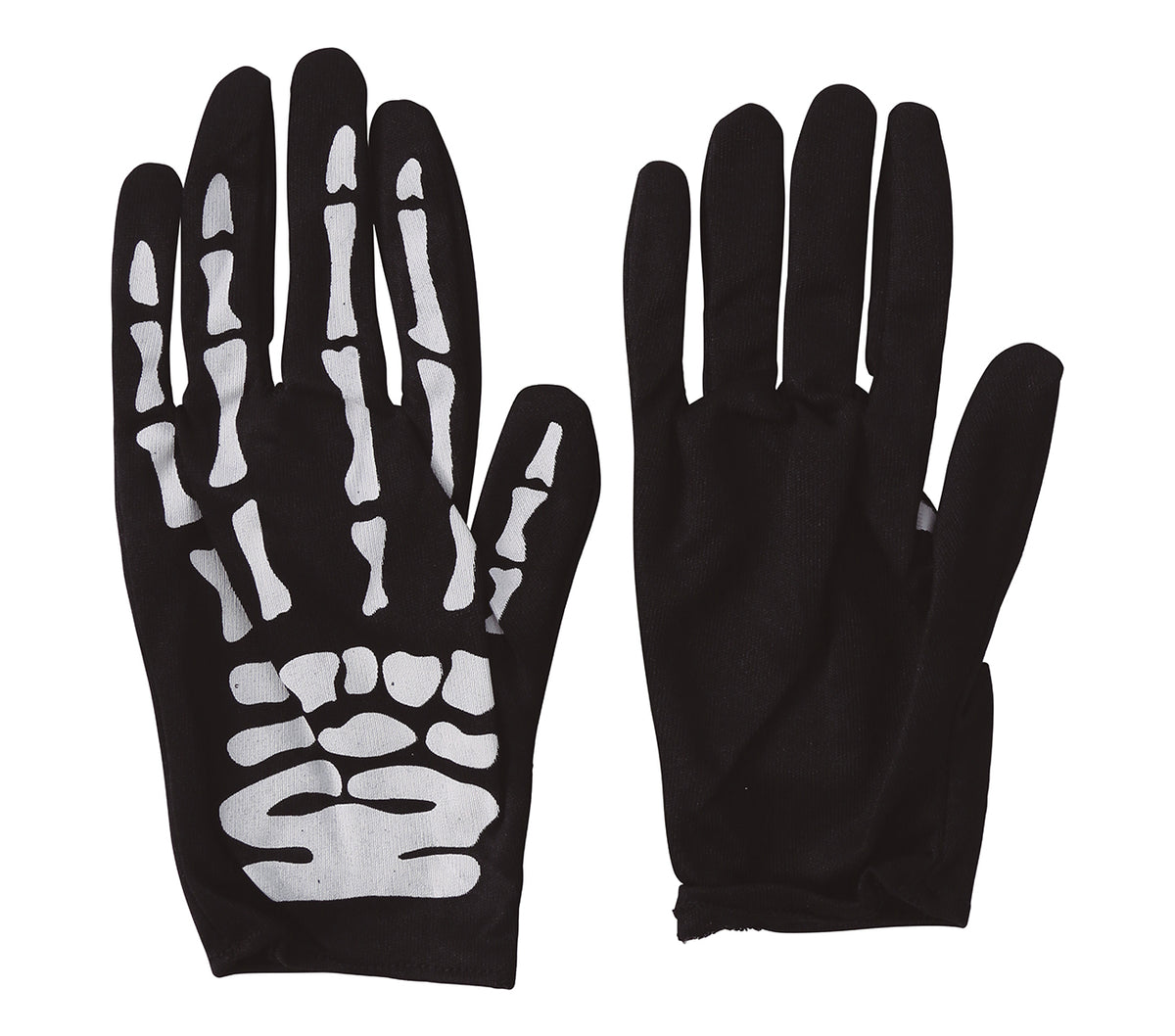 GP17725 – Skelett Handschuhe für Kinder schwarz weiß – Farbe: Schwarz