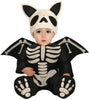 GP76004 – Halloween Skelett Fledermaus Jumpsuit Baby – Größe: 74/80 – Farbe: Schwarz