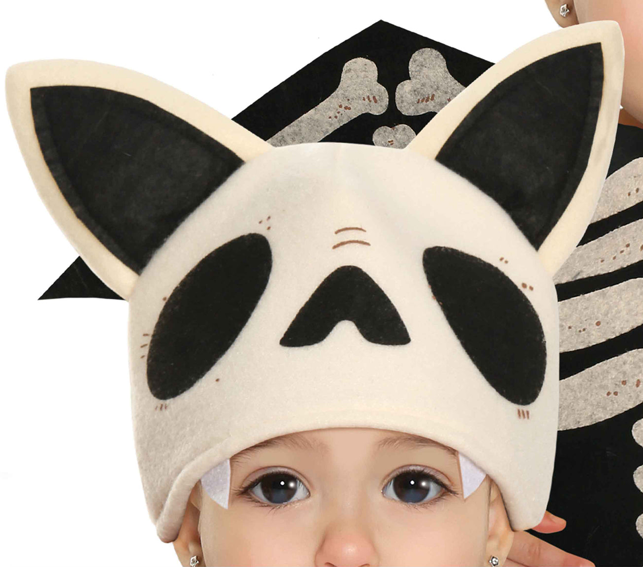 GP76004 – Halloween Skelett Fledermaus Jumpsuit Baby – Größe: 74/80 – Farbe: Schwarz