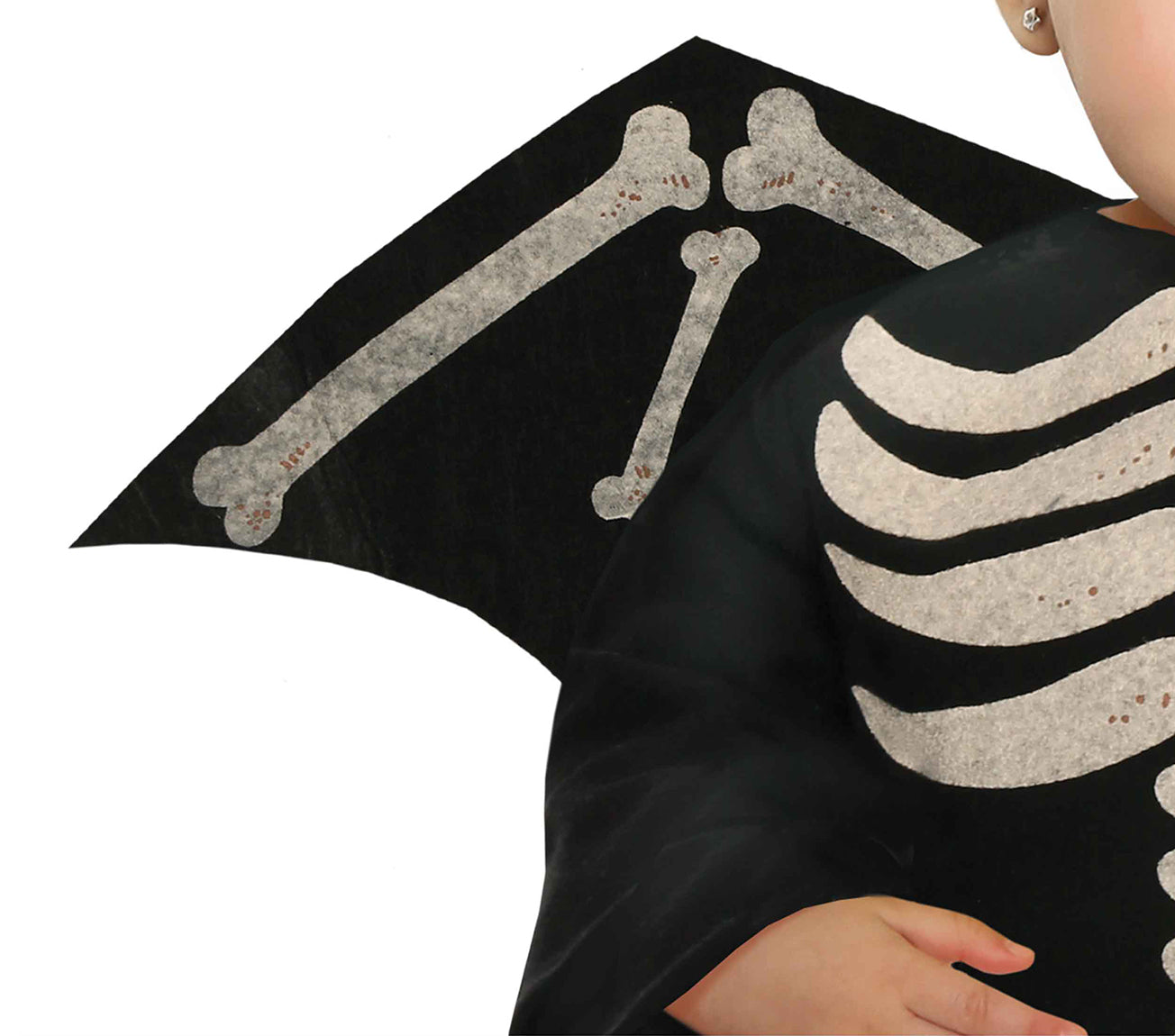 GP76004 – Halloween Skelett Fledermaus Jumpsuit Baby – Größe: 86/92 – Farbe: Schwarz